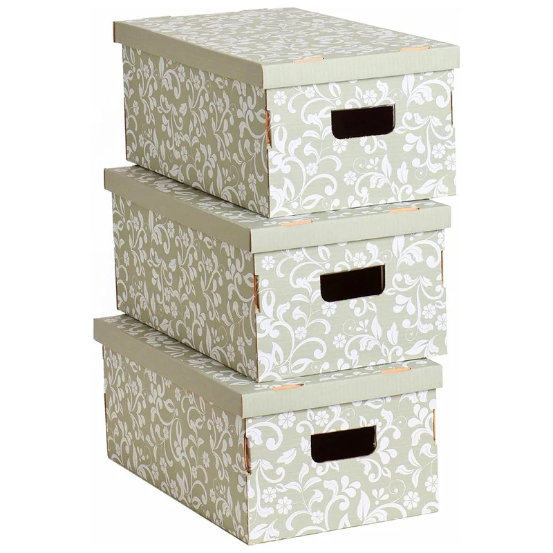 Lot de 3 boites carton UnoDueTre Fiori