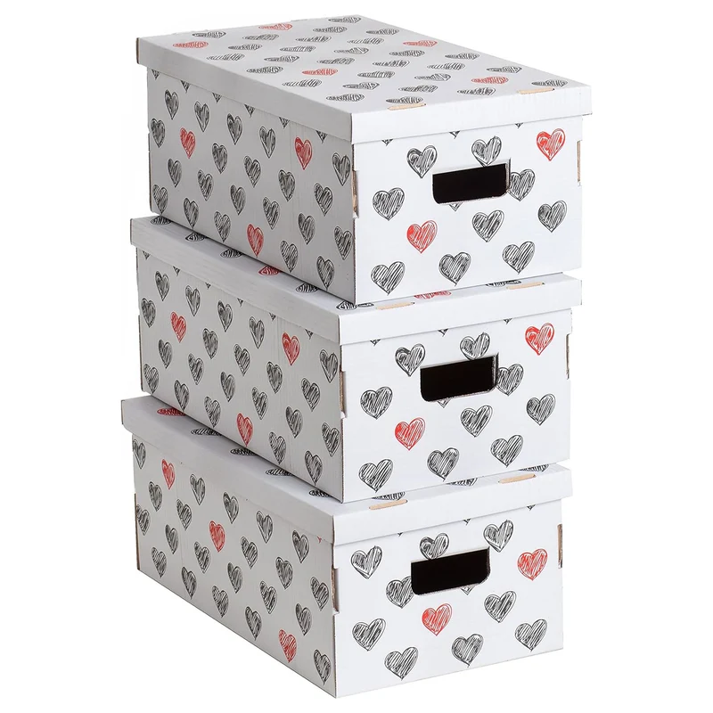 Lot de 3 boites carton UnoDueTre Love