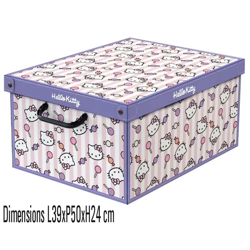 Boite de rangement en carton recyclé hello Kitty