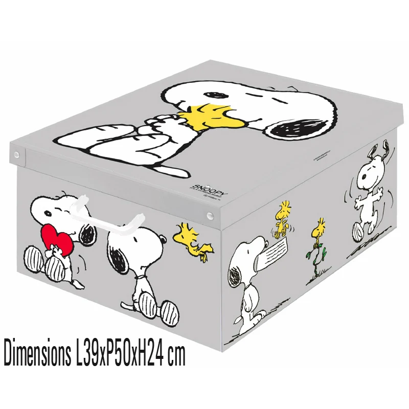 boite de rangement carton décor snoopy