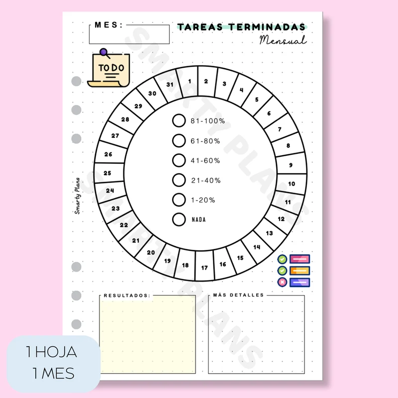 Plantilla Mensual - Tareas Terminadas