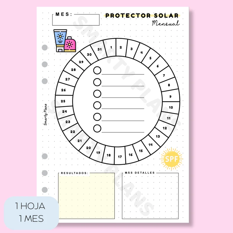 Plantilla Mensual - Protector Solar