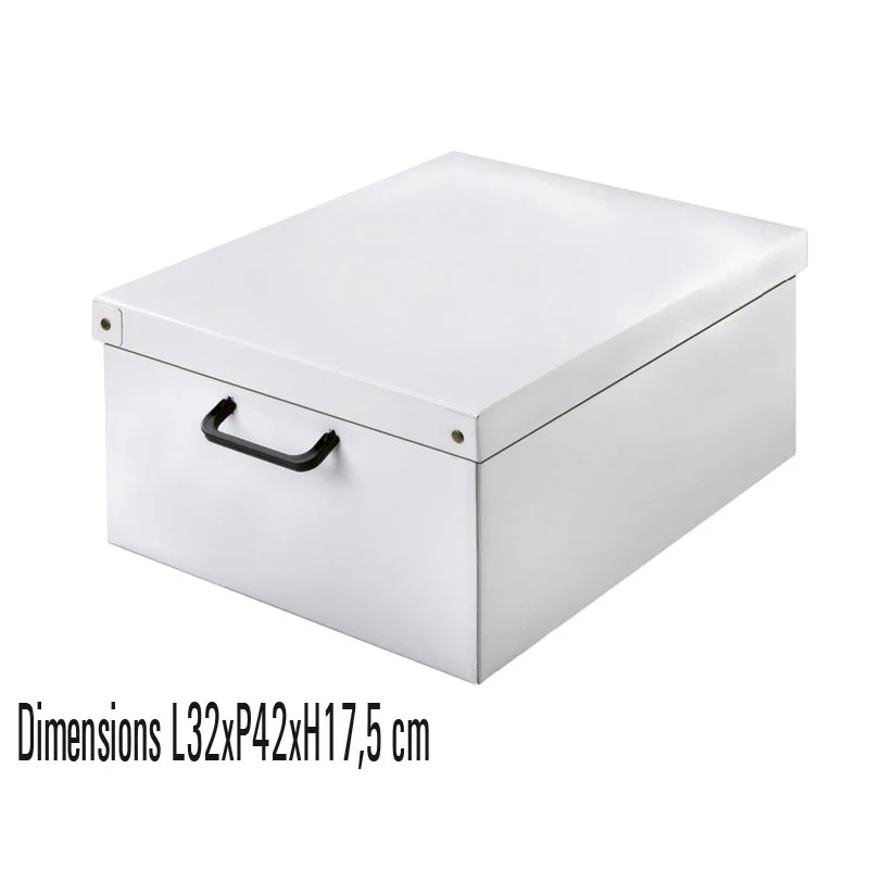 Boite de rangement carton midi Blanche
