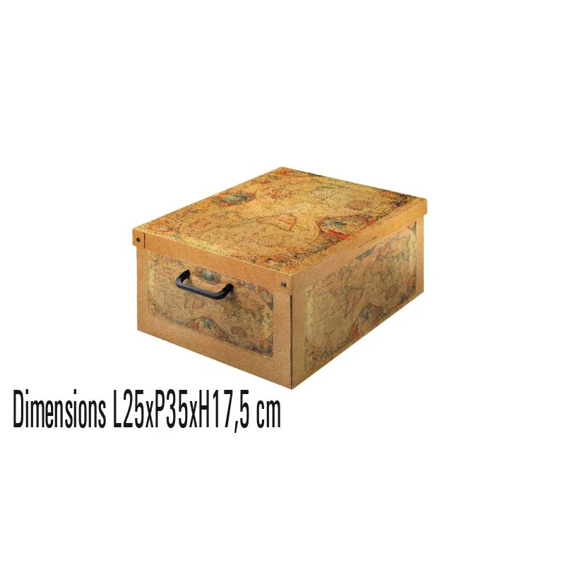 Boite de rangement carton small decor MARCOPOLO