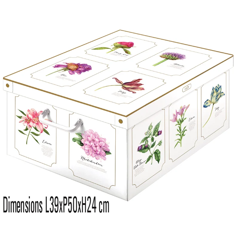 Boite de rangement carton decor Botanic