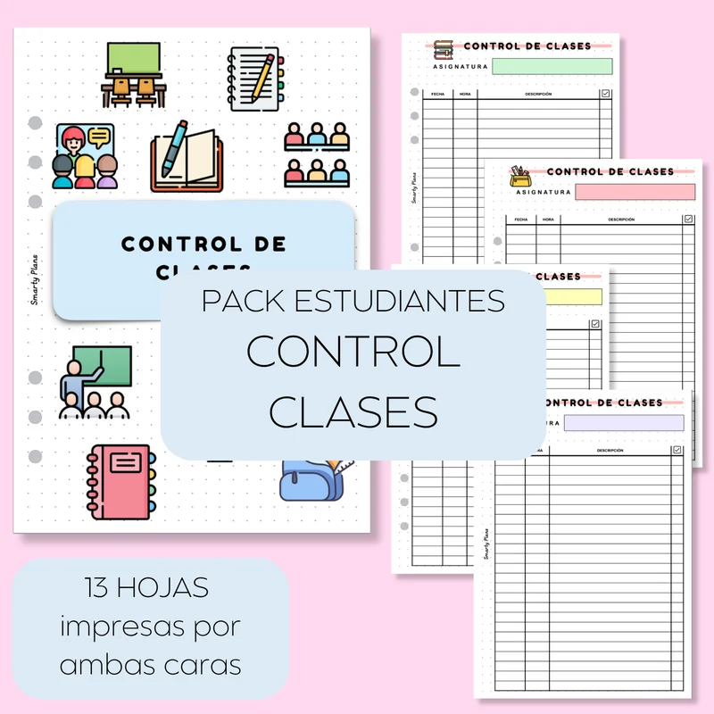 Pack Plantillas Estudiantes - Control de Clases