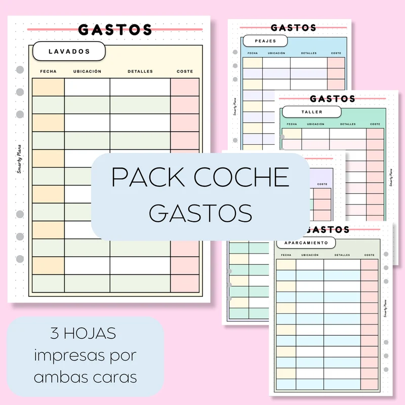 Pack Plantillas Coche - Gastos Específicos