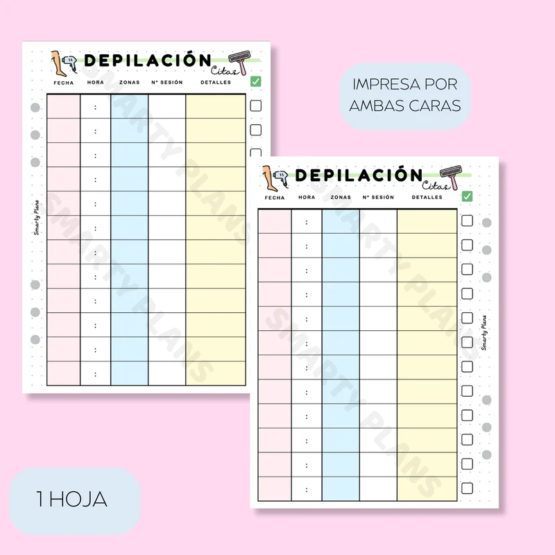 Plantilla Individual - Depilación
