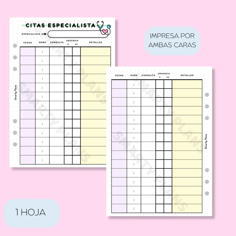 Plantilla Individual - Citas Especialista