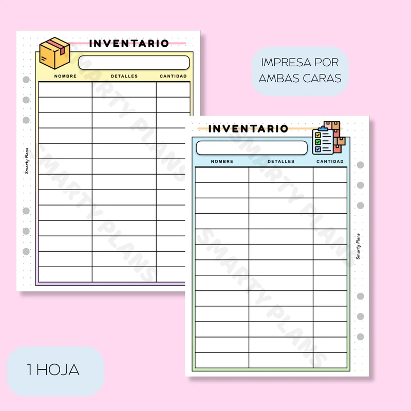 Plantilla Individual - Inventario