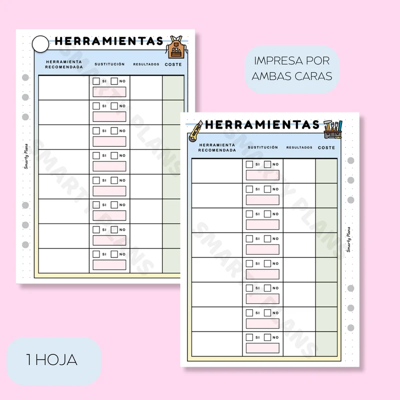 Plantilla Individual Manualidades - Herramientas