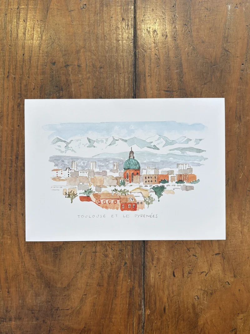 Toulouse et Les Pyrénées - Affiche Toulouse