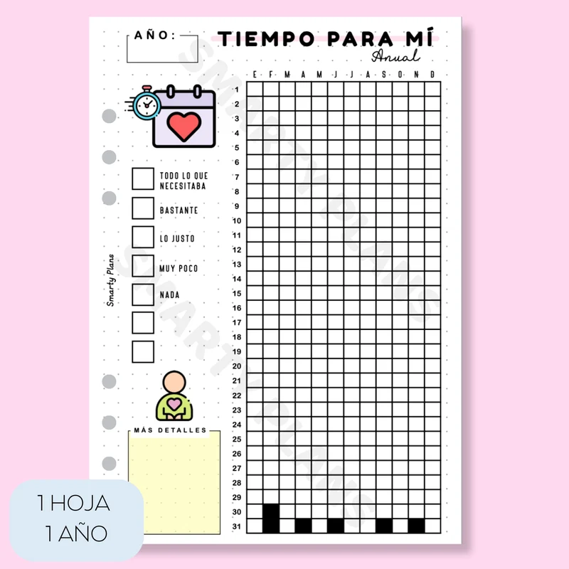 Hoja Anual - Tiempo para mi