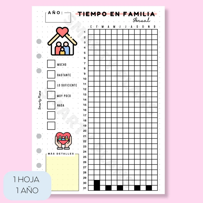 Hoja Anual - Tiempo en Familia