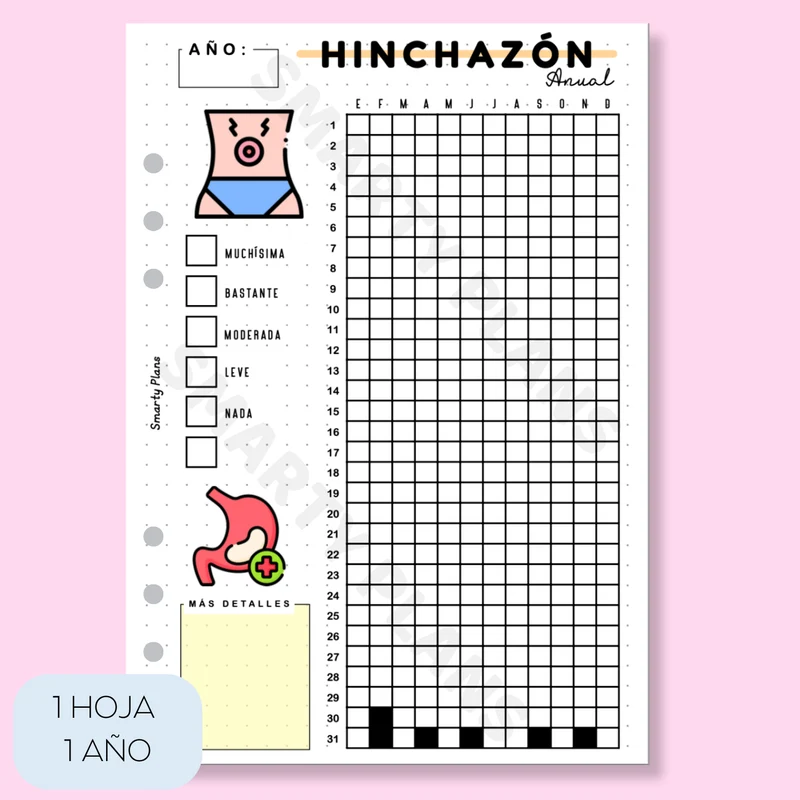 Hoja Anual - Salud Hinchazón