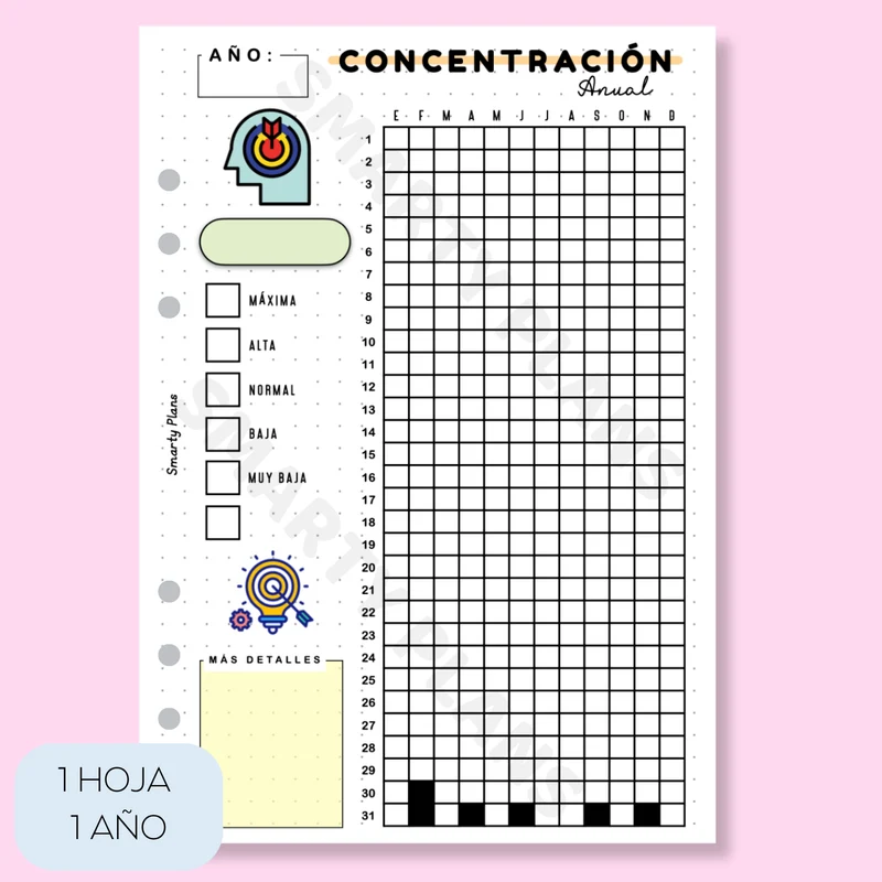 Hoja Anual - Concentración