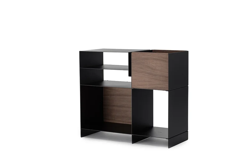 Meuble Digger Noir et Noyer - Loia