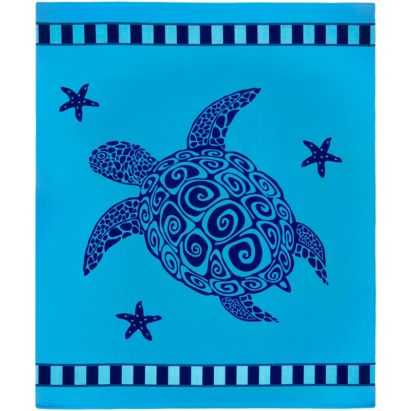 Serviette de plage imprimée microfibre - Galapagos - 140x170cm - 220g/m² - Taille XL