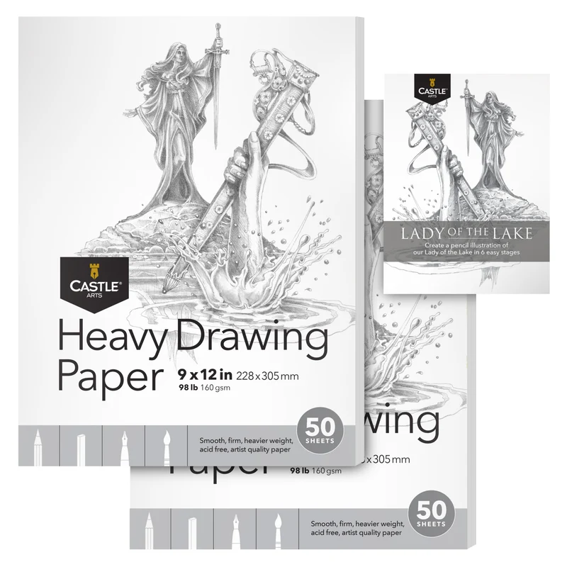 Carnets de croquis épais de 100 feuilles 9" x 12"