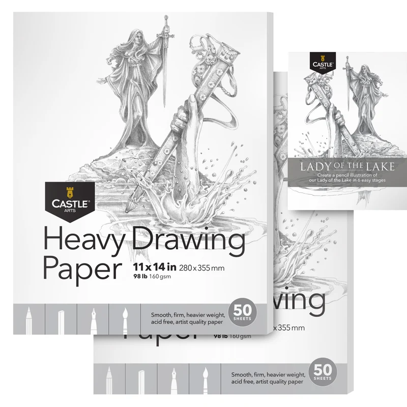 Carnets de croquis épais de 100 feuilles 11" x 14"