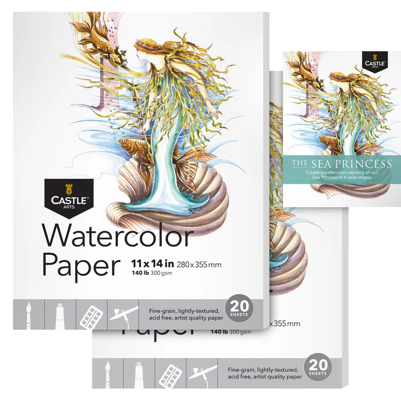 Carnets de croquis aquarelle 40 feuilles 11" x 14"