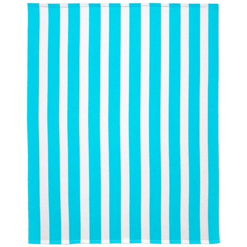 Serviette de plage imprimée microfibre - Rayada Turquoise - 140x170cm - 220g/m² - Taille XL