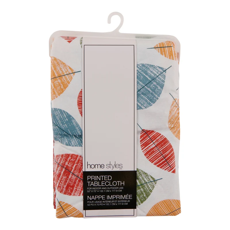 Fall PEVA Tablecloth, 70-in.