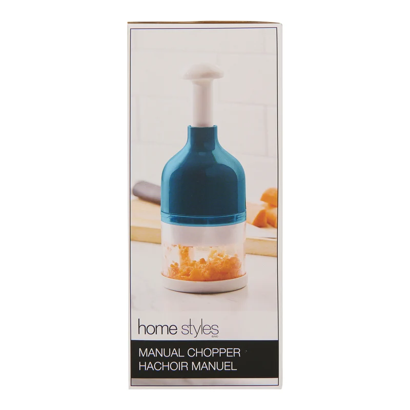 HomeStyles Manual Chopper, Blue, 3.5-in x 9.5-in.