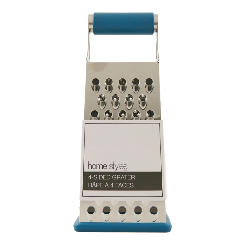 HomeStyles 4-Sided Grater, Blue, 4.4-in x 3.3-in x 10-in.