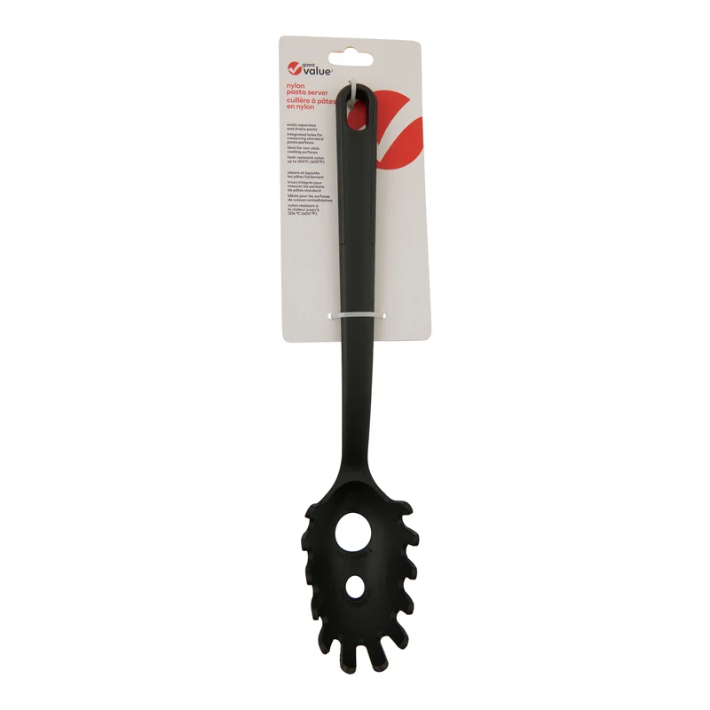 Giant Value Pasta Serving Spoon, Black, 13-in.