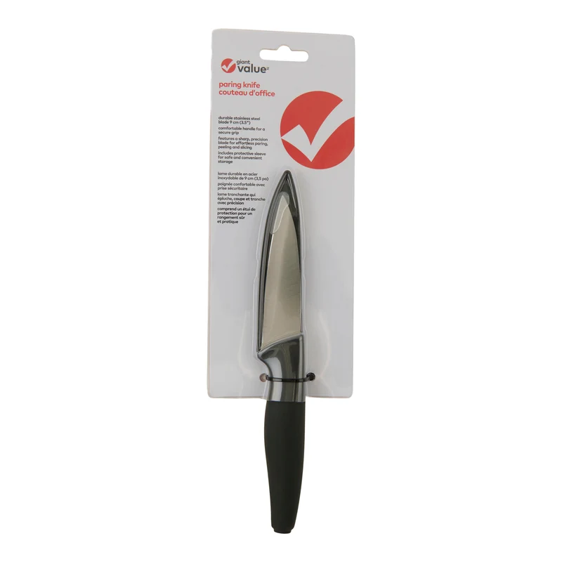 Giant Value Paring Knife, Black, 3.5-in.