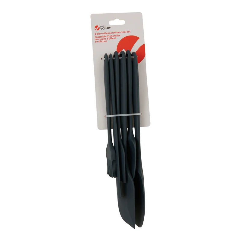 Giant Value Utensil Set, Grey, 6 Piece