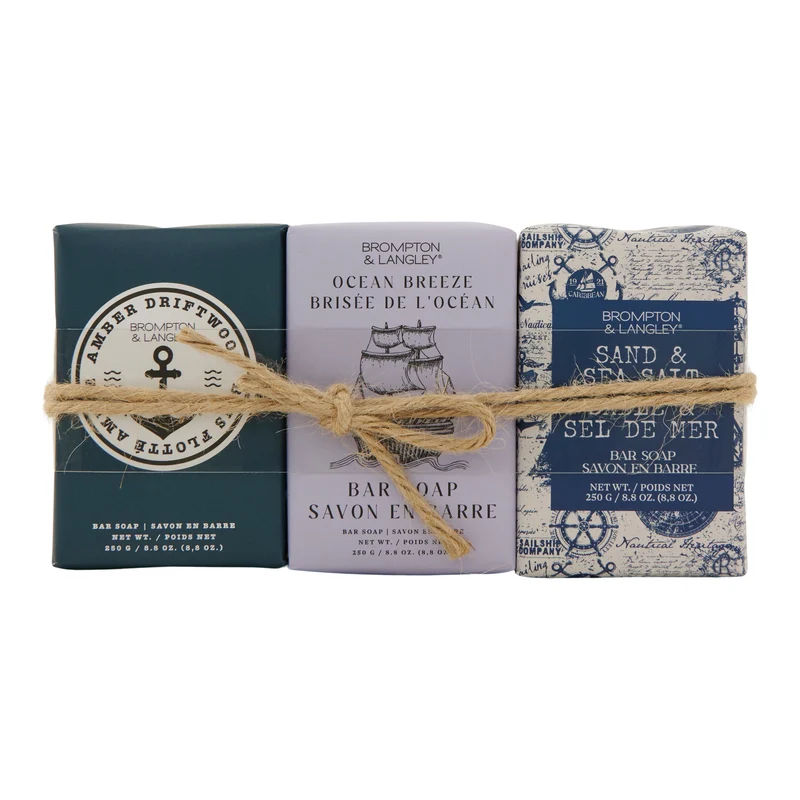Brompton & Langley Nautical Bar Soap, 3-Pack
