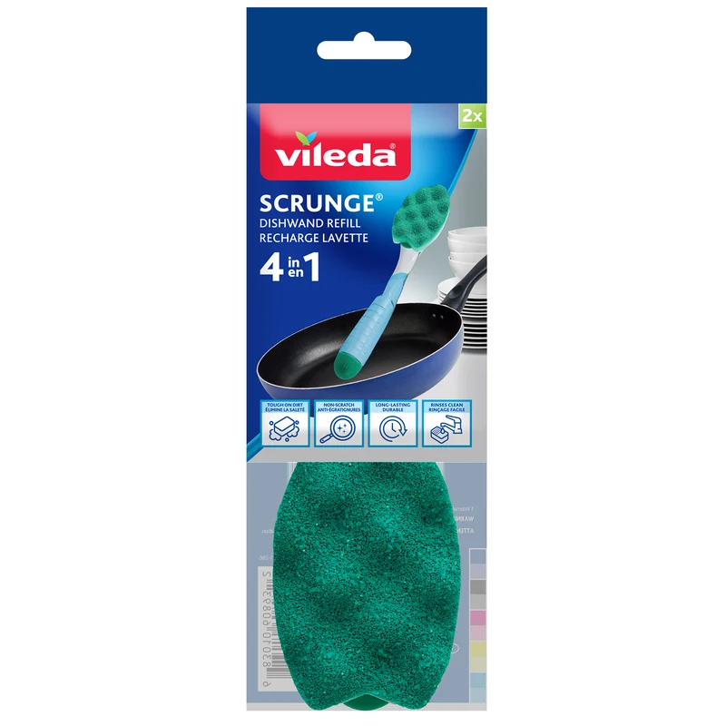 Vileda Scrunge Dishwand Refill 4 in 1