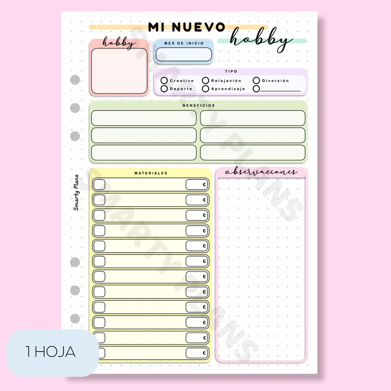 Plantilla Individual - Mi Nuevo Hobby