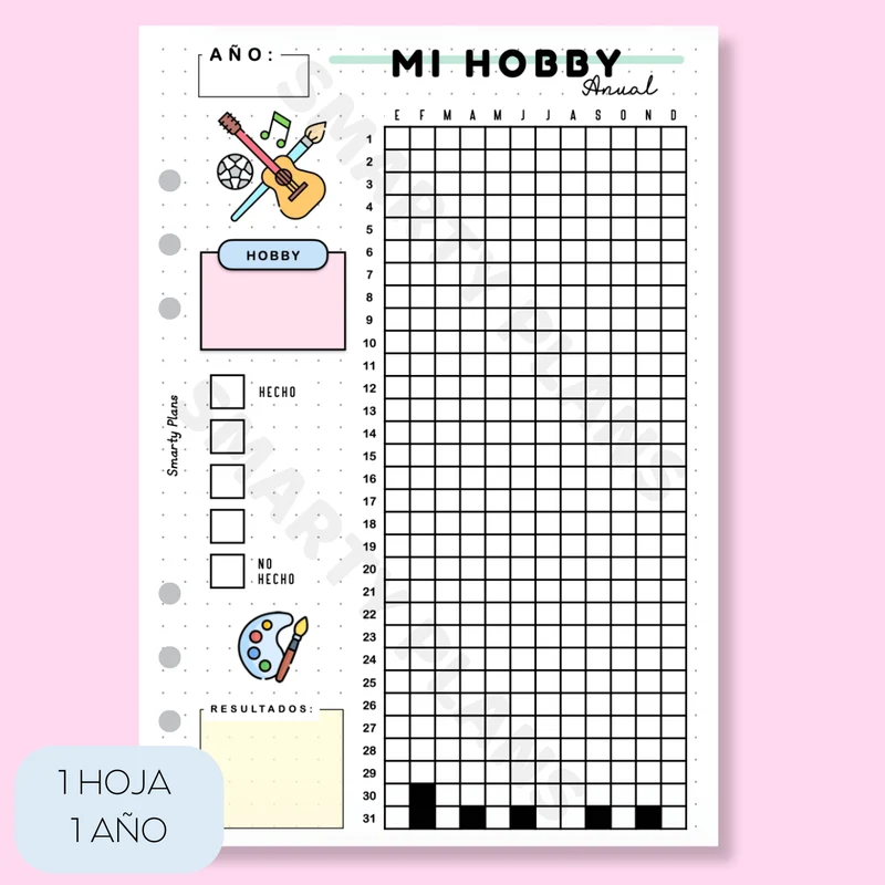 Hoja Anual - Mi Hobby
