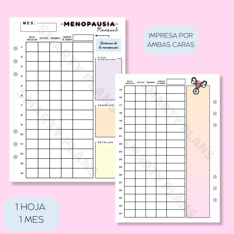 Plantilla Mensual - Menopausia