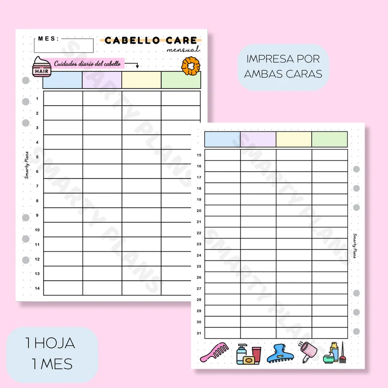 Plantilla Mensual - Cabello Care