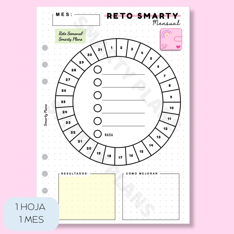 Plantilla Mensual - Reto Semanal Smarty