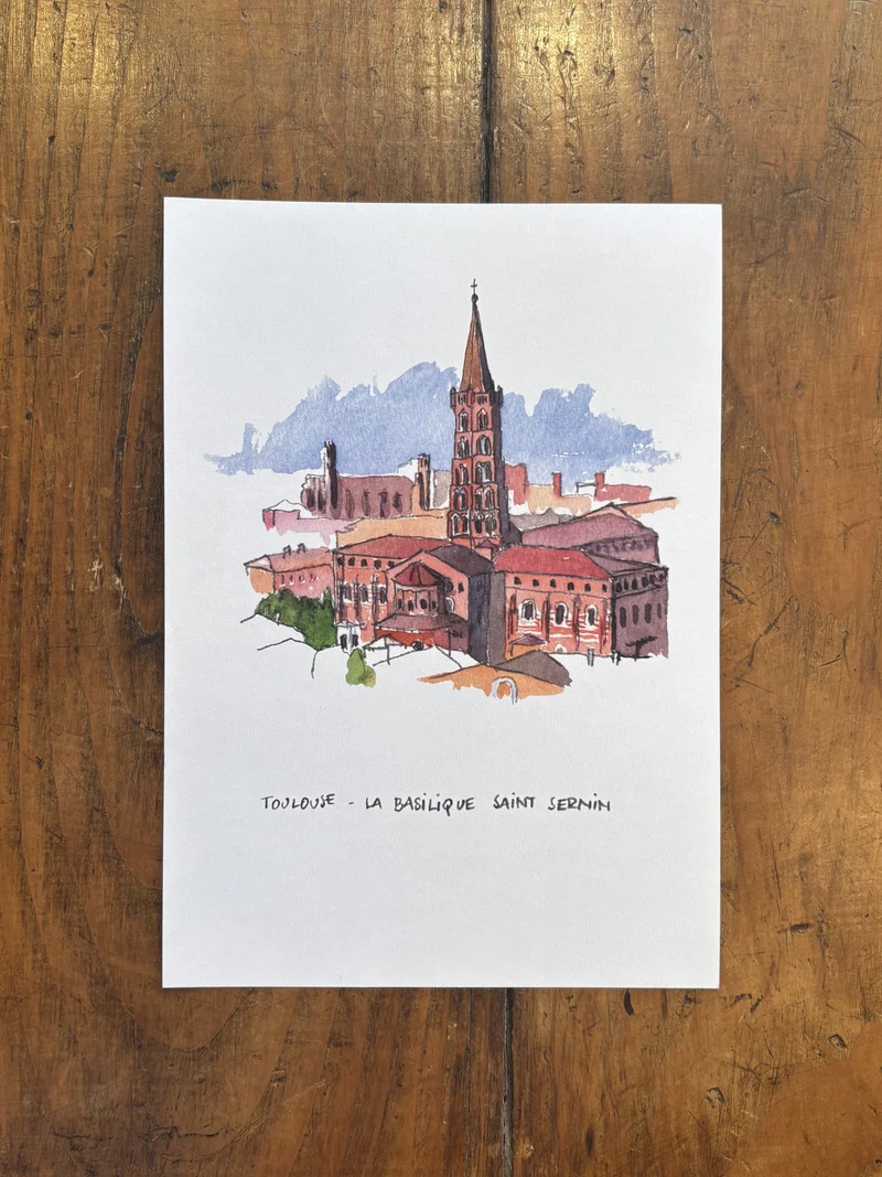 Basilique Saint Sernin - Affiche Toulouse