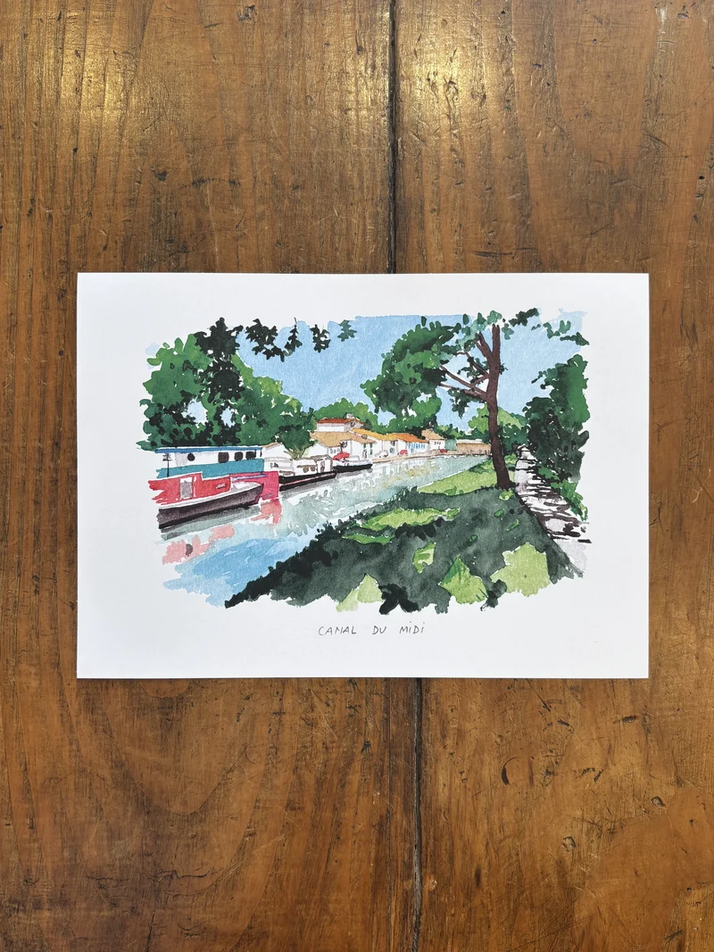 Canal Du Midi Bleu - Affiche Toulouse