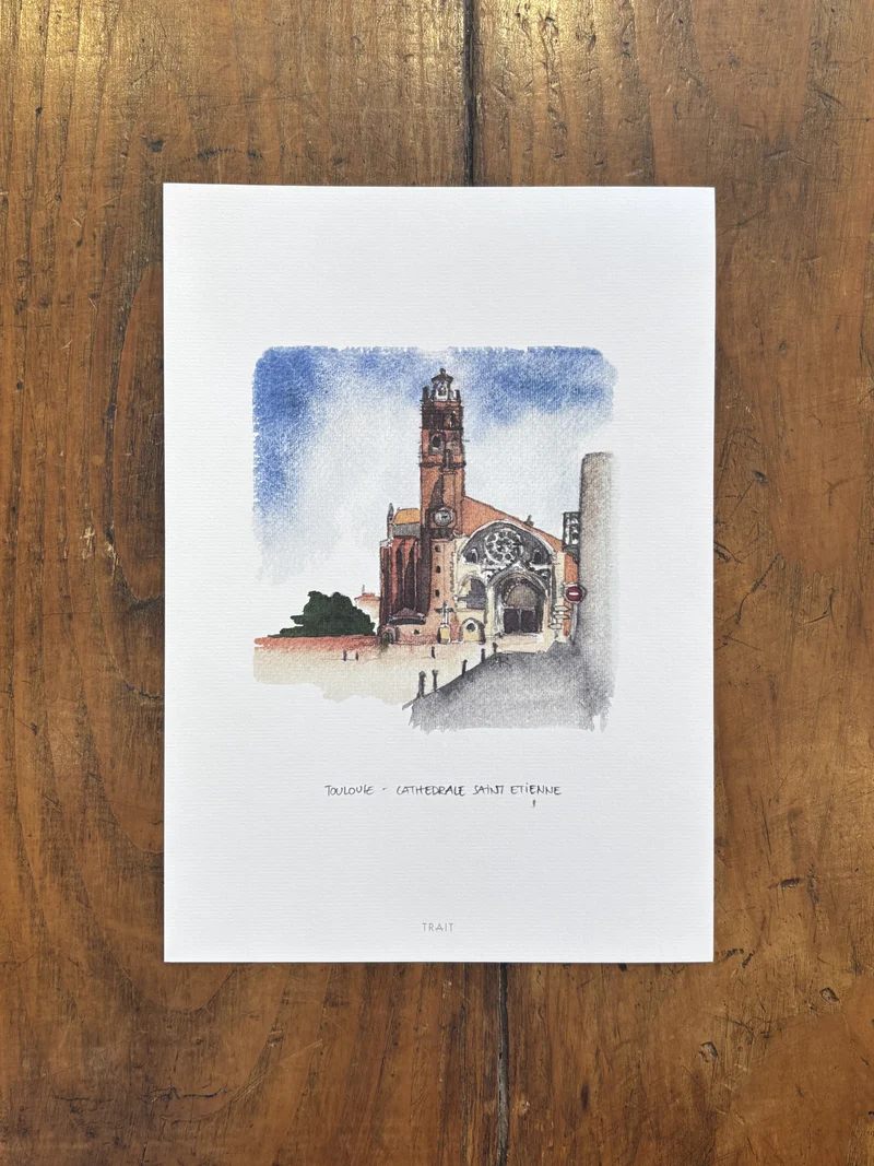 Cathédrale St Etienne - Affiche Toulouse