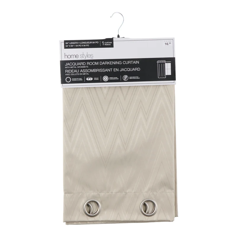 HomeStyles Jacquard Foam Back Blackout Curtain, 54-in x 84-in.