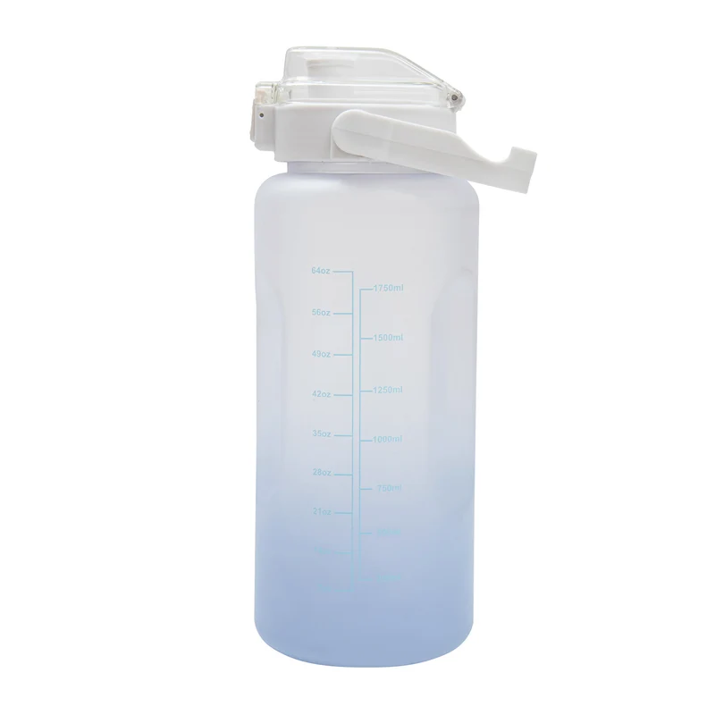 Time Of Day Bottle, Blue, 64-oz