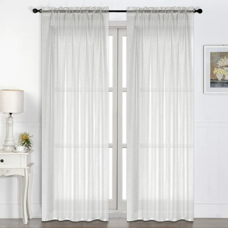 HomeStyles Textured Sheer Curtain, 52-in x 84-in.
