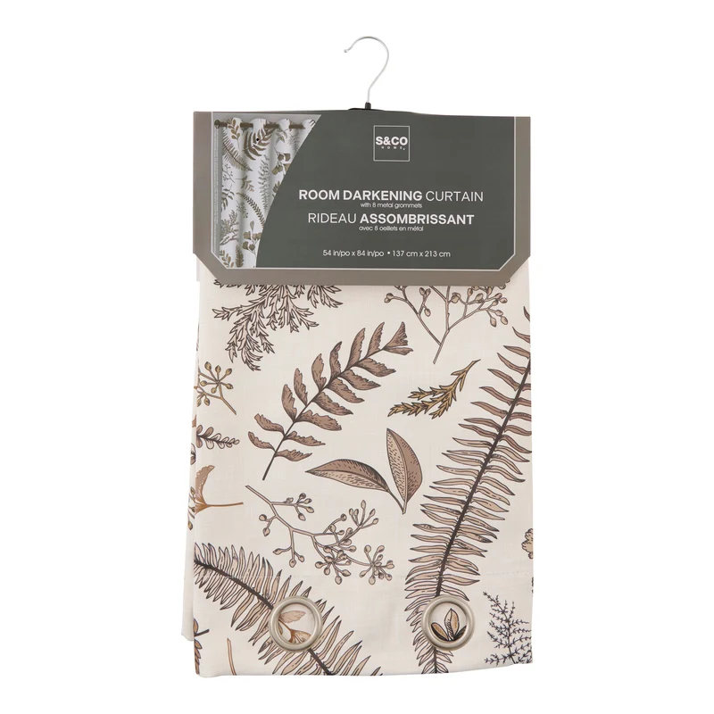 Printed Room Darkening Curtain, 54-in x 84-in.