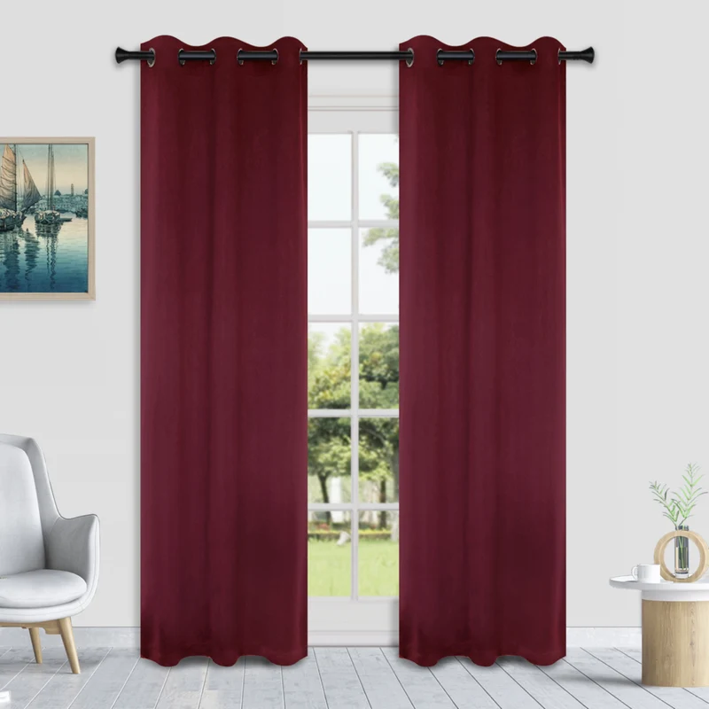 HomeStyles Blackout Curtain, Burgundy, 52-in x 84-in.