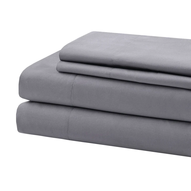 Beautyrest Monument Soft Sheet Set with Pillowcase, Twin, Grey, 3 Pieces