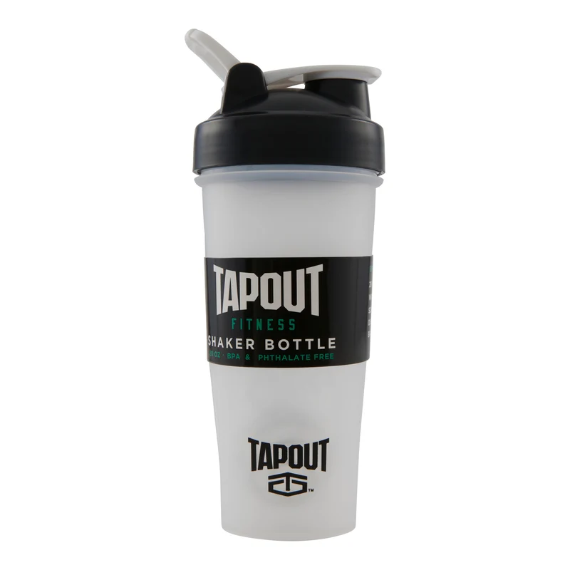 Tapout Shaker Bottle, Black, 28-oz.