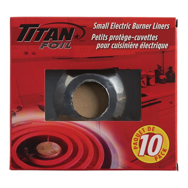 Titan Electric Foil Burner Liners, Small, 10-Pack